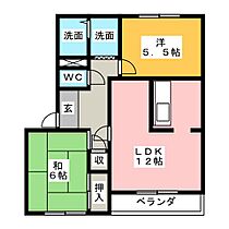 ボン・リヴィエール石津Ｃ  ｜ 三重県松阪市石津町（賃貸アパート2LDK・2階・51.84㎡） その2