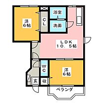 ノーブルＡ  ｜ 三重県松阪市中道町（賃貸アパート2LDK・1階・51.79㎡） その2