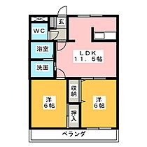 ヴィラＮＡＫＡＧＡＷＡ  ｜ 三重県松阪市嬉野中川新町２丁目（賃貸マンション2LDK・1階・51.66㎡） その2