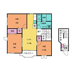 ピュア・エンジェル 2階3LDKの間取り