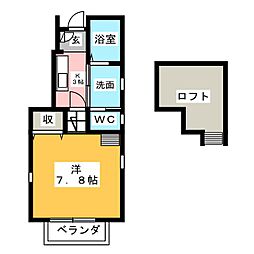 ファミーユ 1Kの間取図画像
