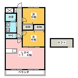 ルネス・ガーデン・コート 2LDKの間取図画像