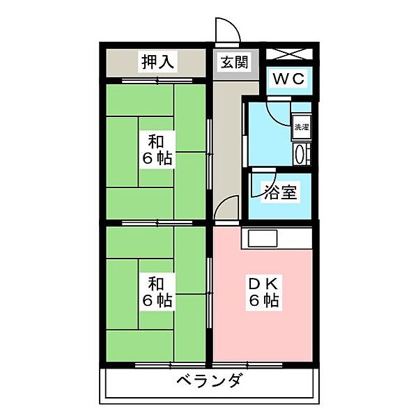 グリーンコートヒロI ｜三重県伊賀市四十九町(賃貸マンション2DK・2階・44.55㎡)の写真 その2