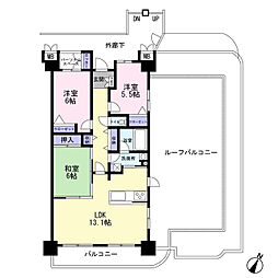 ネオハイツ船橋薬円台公園 3LDKの間取図画像