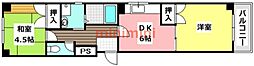 伸栄ハイツ 2DKの間取図画像