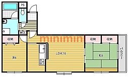 アメージング・グレイス 2LDKの間取図画像