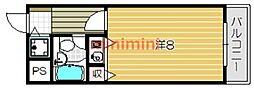 コーポラスムツミ 1Kの間取図画像
