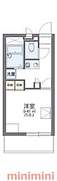 レオパレス銀河 1Kの間取図画像