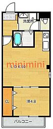 ソリティア茨木 1LDKの間取図画像