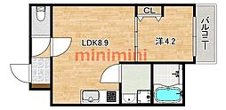 仮)フォレ下穂積2丁目 1LDKの間取図画像