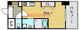 フェリーズ茨木 ワンルームの間取図画像