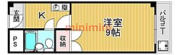 タイガーハウス 1Kの間取図画像