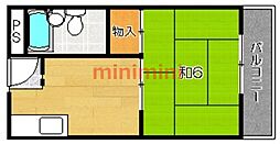 ラ・シャンブル 1Kの間取図画像