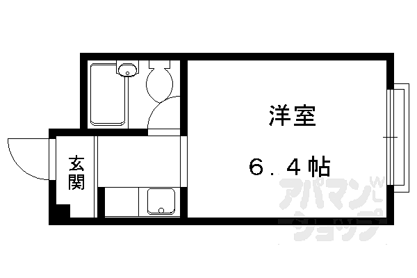 松本マンション 205｜京都府京都市北区衣笠東開町(賃貸マンション1K・2階・16.00㎡)の写真 その2