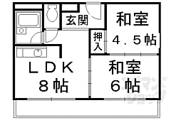 ぐれーしい原谷 2DKの間取図画像