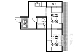 コーポ早河 2DKの間取図画像