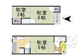 紫竹西北町51－8貸家 KASIYA ｜ 京都府京都市北区紫竹西北町（賃貸一戸建3K・--・34.24㎡） その2