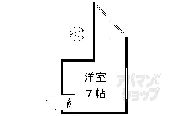 コーポ満田 2F-3｜京都府京都市北区紫野西野町(賃貸アパート1R・2階・11.95㎡)の写真 その2