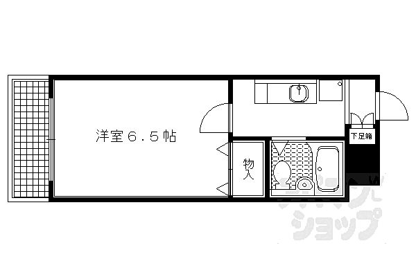 京都府京都市左京区静市市原町(賃貸アパート1K・2階・17.50㎡)の写真 その2