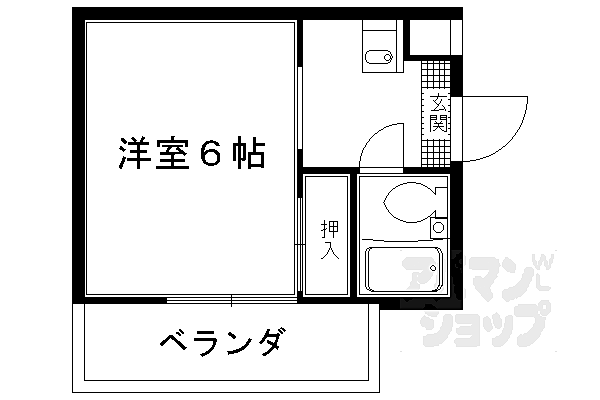 ハイツシンセリティ 103｜京都府京都市北区西賀茂蟹ケ坂町(賃貸アパート1K・1階・17.29㎡)の写真 その2