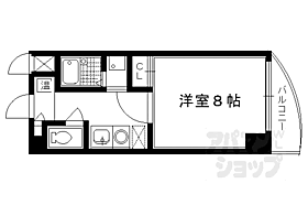 京都府京都市左京区下鴨前萩町（賃貸マンション1K・7階・24.86㎡） その2