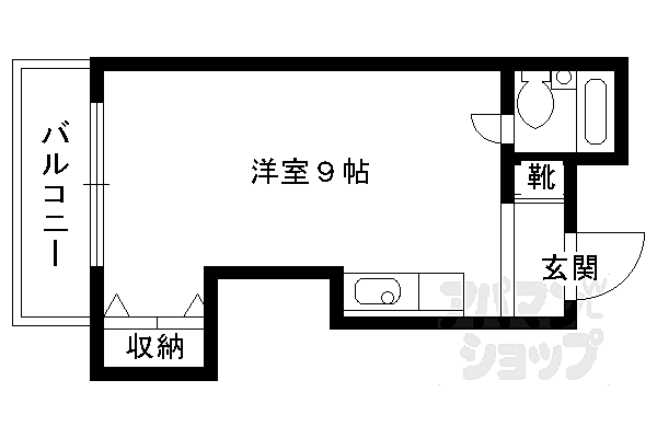 ベルヴィｎａｄａ 301｜京都府京都市北区紫竹北大門町(賃貸マンション1R・3階・19.48㎡)の写真 その2