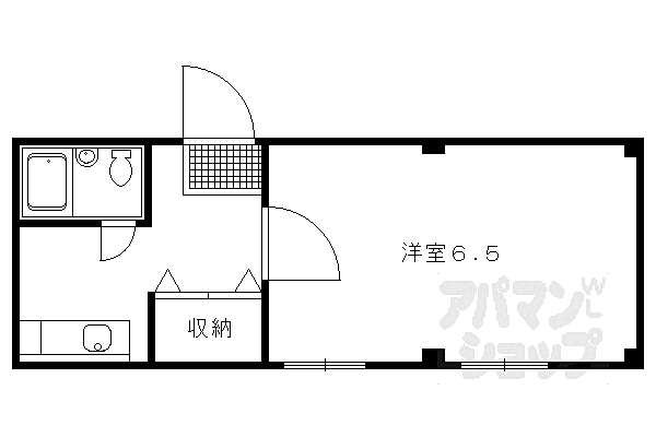 上賀茂松柏 207｜京都府京都市北区大宮上ノ岸町(賃貸マンション1K・2階・22.03㎡)の写真 その2