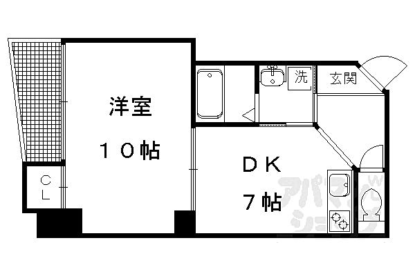 アクアコート北山 202｜京都府京都市北区大宮南山ノ前町(賃貸マンション1DK・2階・39.21㎡)の写真 その2