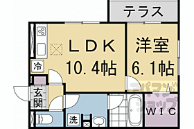 京都府京都市北区北野上白梅町（賃貸アパート1LDK・1階・42.76㎡） その2