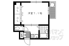 京都府京都市左京区和国町（賃貸マンション1K・1階・22.13㎡） その2