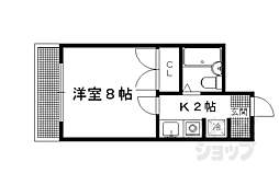 叡山電鉄叡山本線 一乗寺駅 徒歩4分の賃貸マンション 1階1Kの間取り