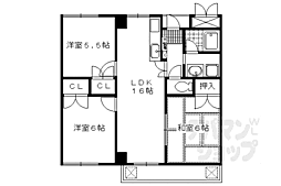 シルベーヌ北山 2階3LDKの間取り