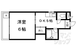 コーポ上野 3階1DKの間取り