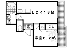 叡山電鉄叡山本線 修学院駅 徒歩5分の賃貸マンション 1階1LDKの間取り
