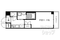 ＥＣＯ・ＶＩＬＬＡＧＥ上賀茂 2階1Kの間取り