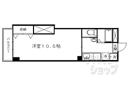 中嶋マンション 4階1Kの間取り
