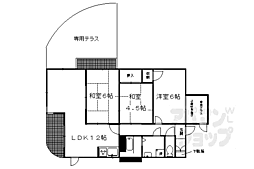 叡山電鉄叡山本線 修学院駅 徒歩14分の賃貸マンション 1階3LDKの間取り