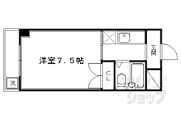 フレーズI 2階1Kの間取り
