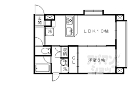 ｓａｗａｒａｂｉ　ｋｉｔａｙａｍａ 2階1LDKの間取り