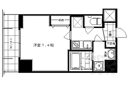 京都市営烏丸線 今出川駅 徒歩12分の賃貸マンション 5階1Kの間取り