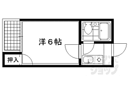 京阪本線 出町柳駅 徒歩22分の賃貸マンション 3階1Kの間取り