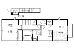 ポルトグランデ 2階1LDKの間取り