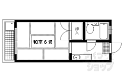 京阪本線 出町柳駅 徒歩32分の賃貸アパート 2階1Kの間取り