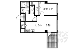 叡山電鉄叡山本線 元田中駅 徒歩11分の賃貸マンション 4階1LDKの間取り