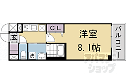 叡山電鉄叡山本線 修学院駅 徒歩6分の賃貸マンション 2階1Kの間取り
