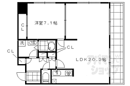 京阪本線 出町柳駅 徒歩6分の賃貸マンション 4階1LDKの間取り