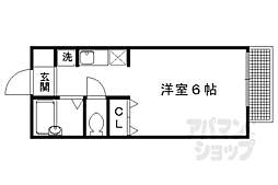 グリーンコーポ下鴨 1Kの間取図画像