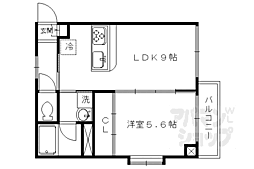 sawarabikitayama 1LDKの間取図画像