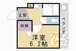 パルコーポ大宮 1Kの間取図画像
