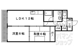 ノースウェーブ北山 2LDKの間取図画像